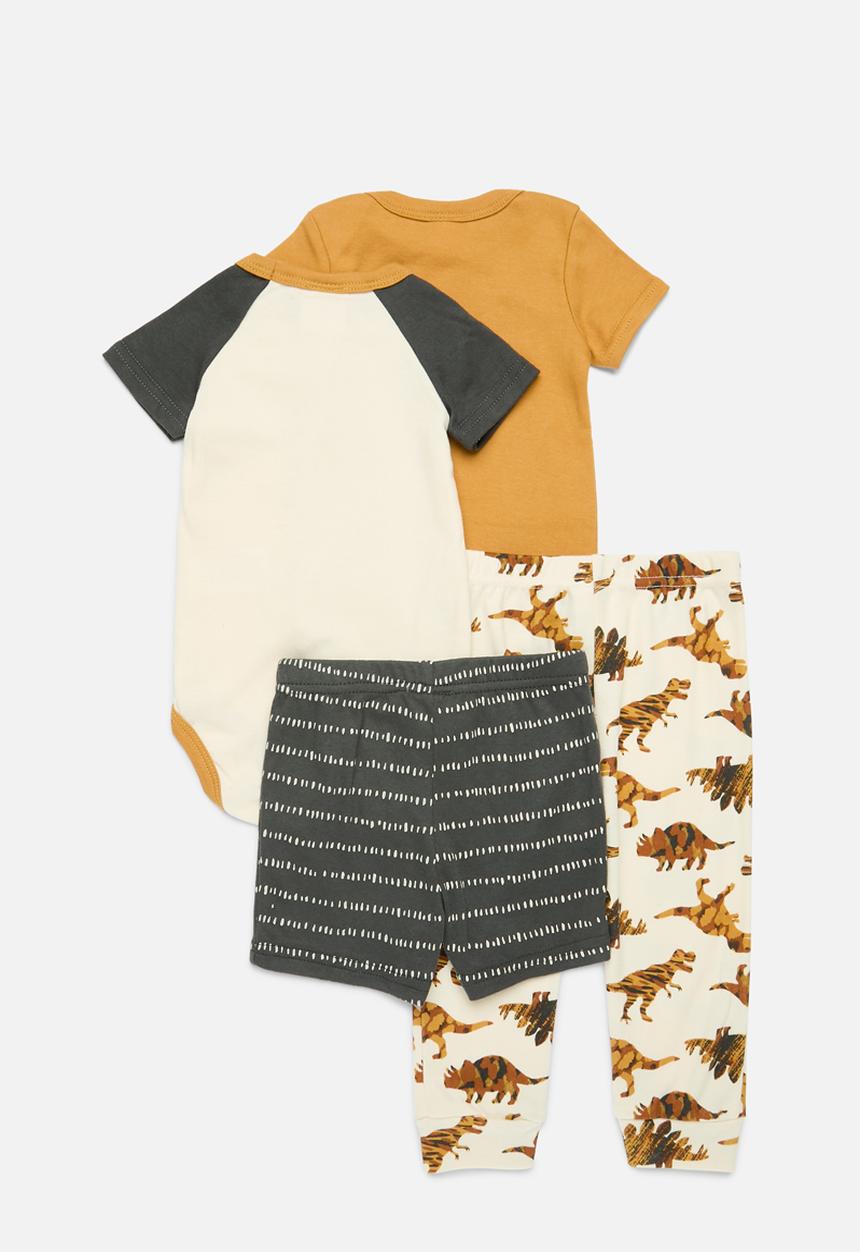 Pop Candy - 4 Piece bodyvest shorts & legging set  - multi
