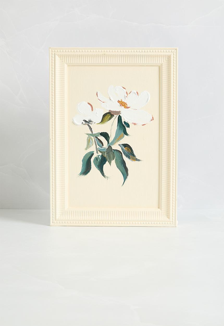 Sixth Floor - Magnolia Wall Art - White & Green
