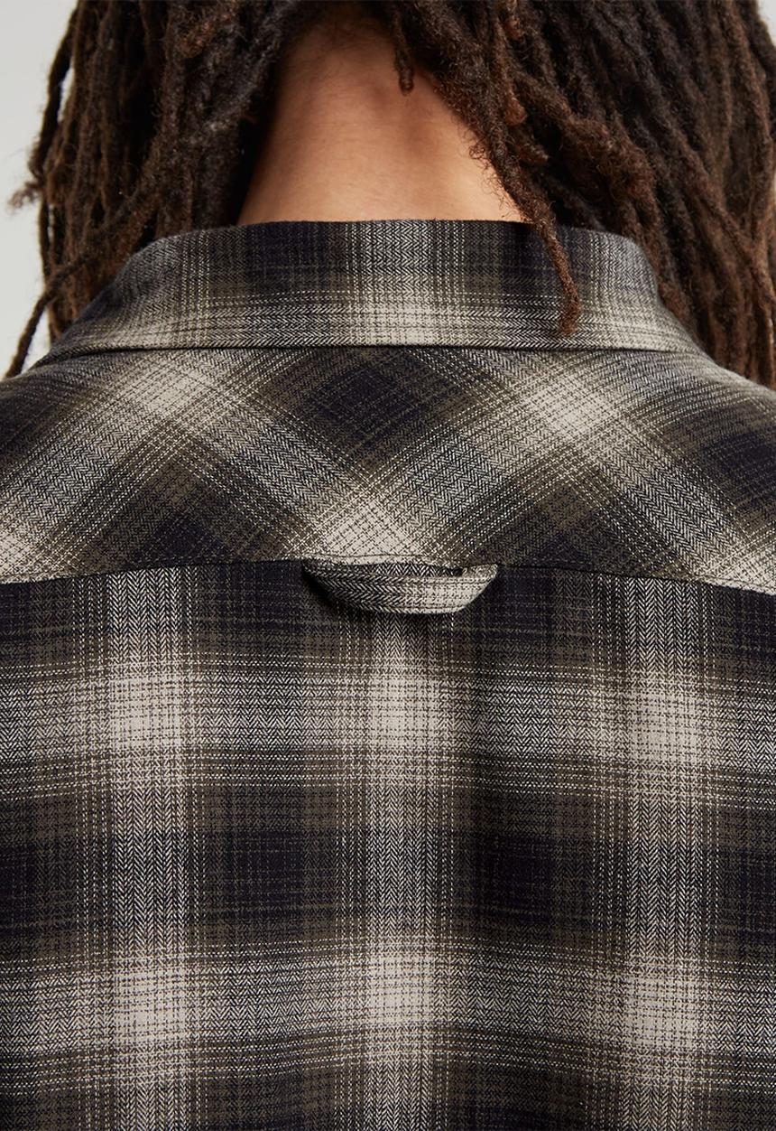 G-STAR - Bristum 2.0 Slim Shirt l\s - dk moss arthur check