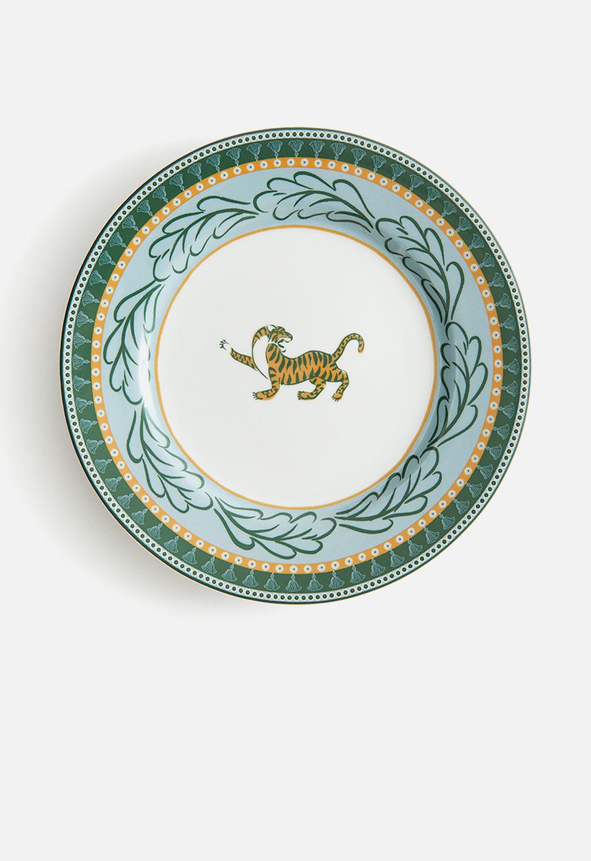 H&M - Porcelain plate - Green Tiger