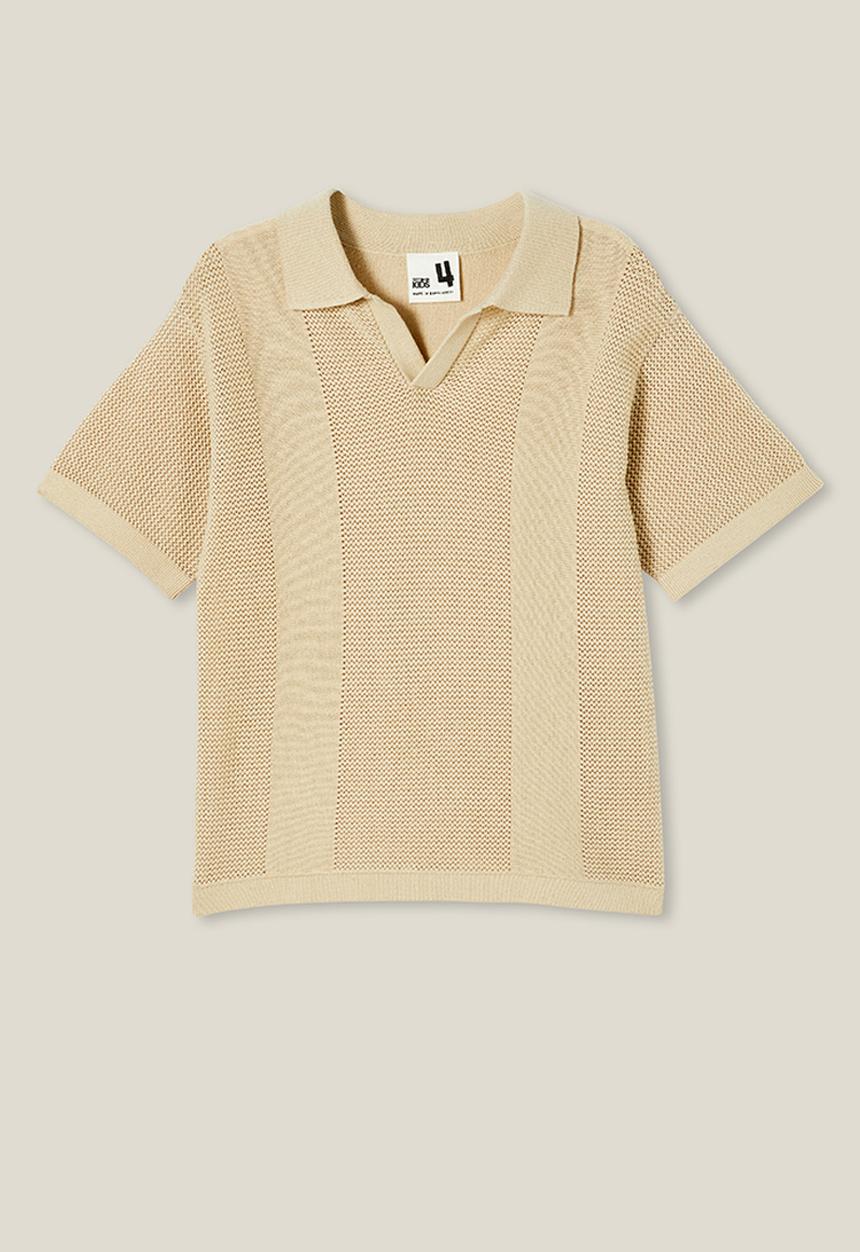 Cotton On - Preston knit polo - rainy day