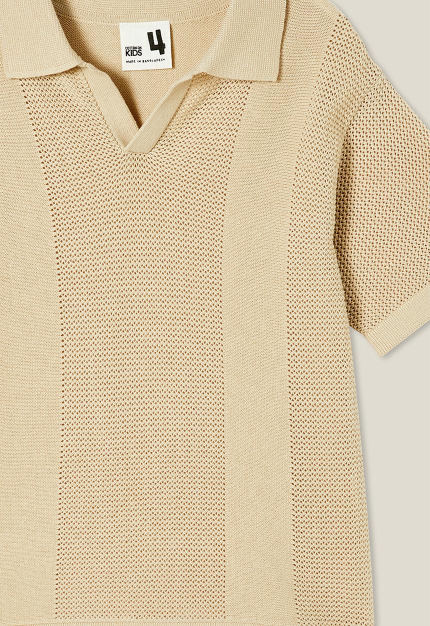 Cotton On - Preston knit polo - rainy day
