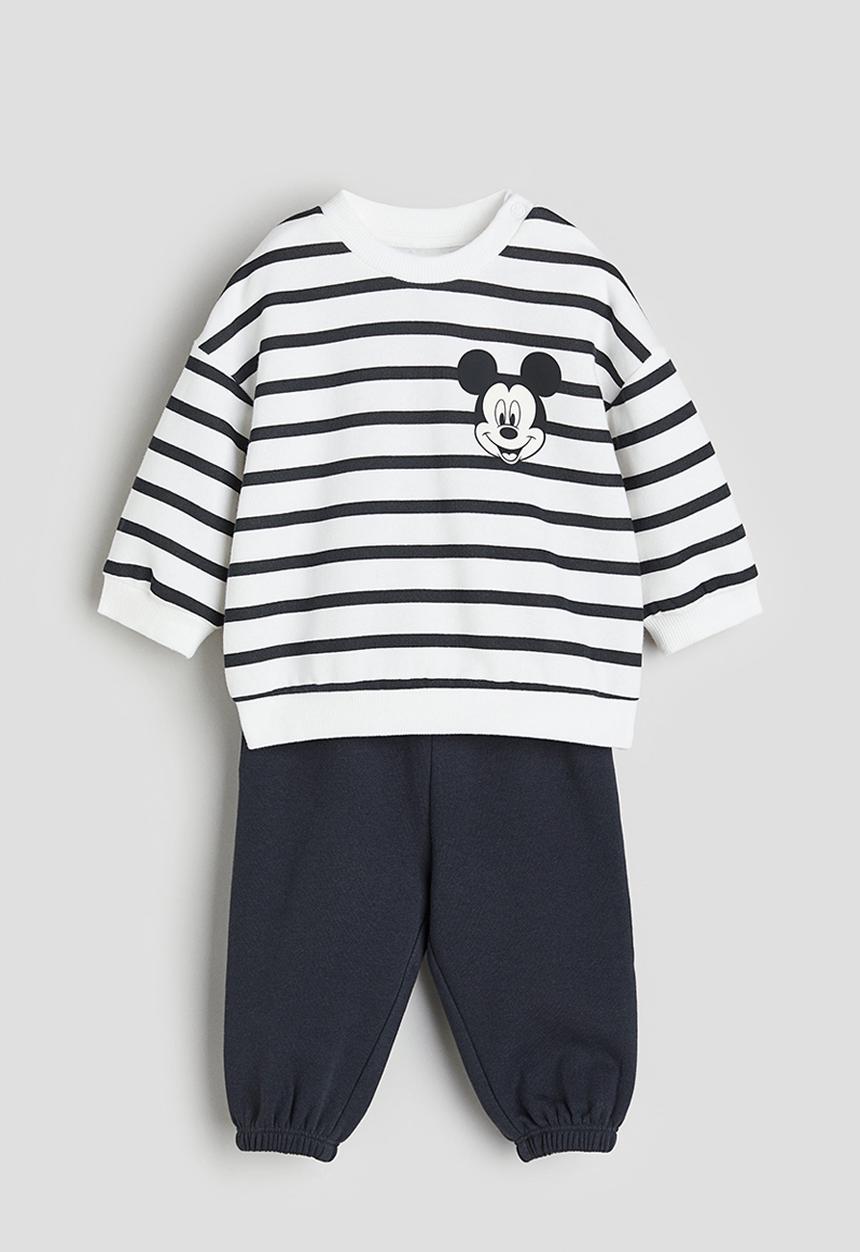 H&M - 2-Piece sweatshirt set - dark grey mickey mouse
