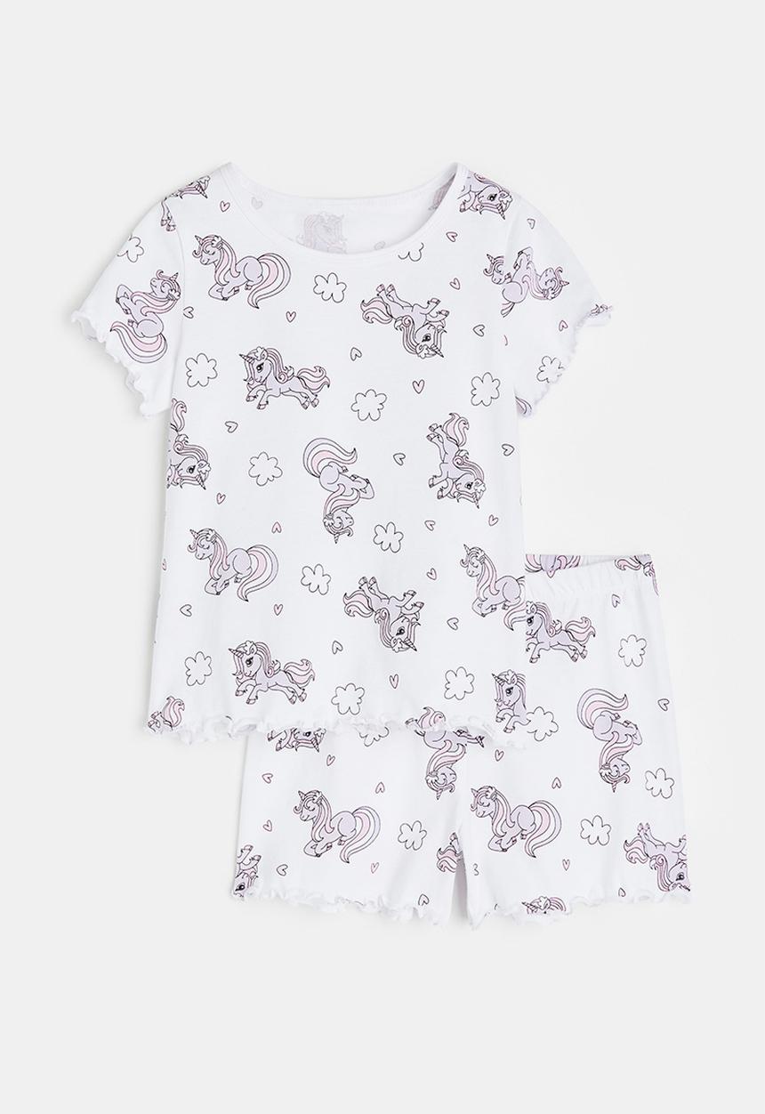 H&M - Cotton pyjamas - white unicorns