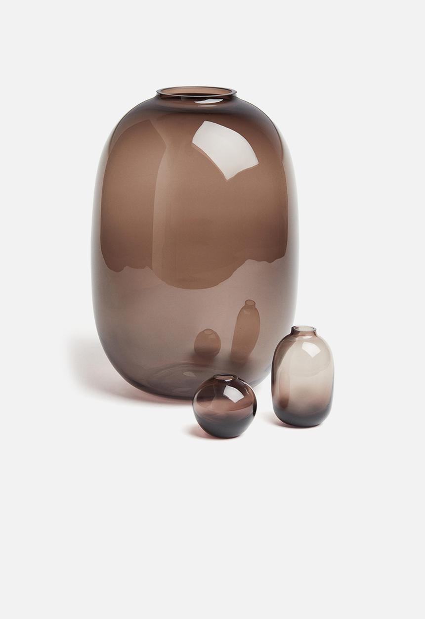 H&M - Large glass vase - brown
