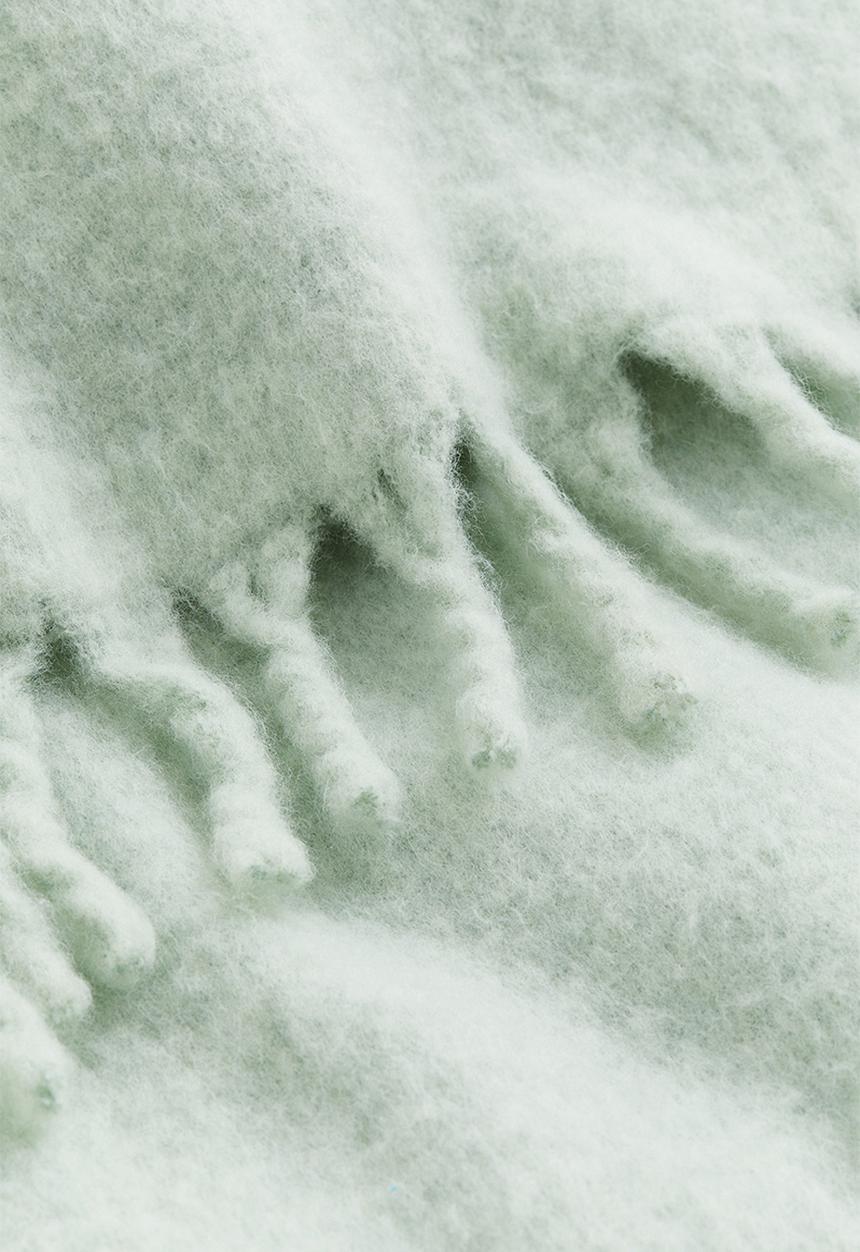 H&M - Wool-blend blanket - light green