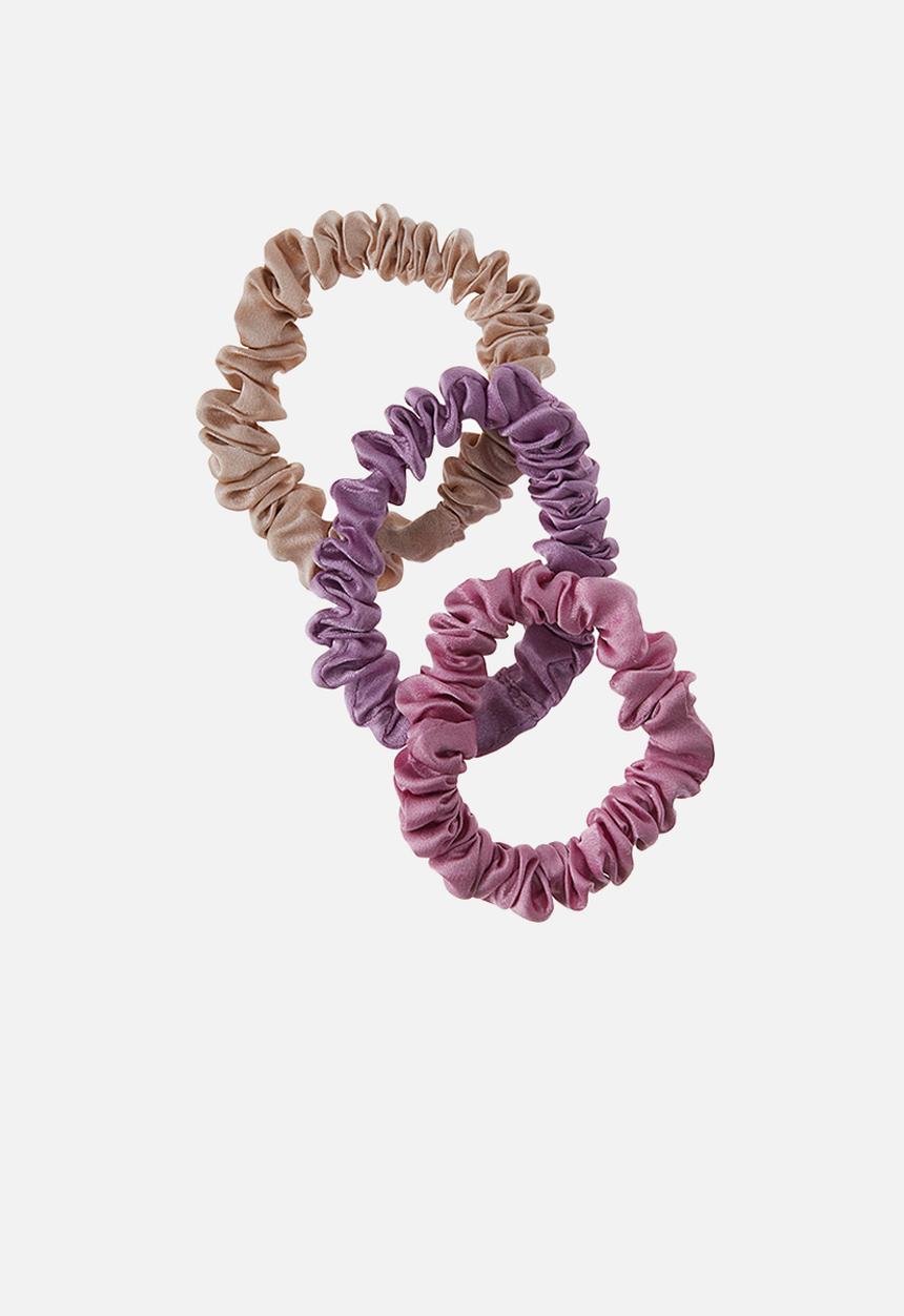 H&M - 3 Pack silk scrunchies - dusty pink