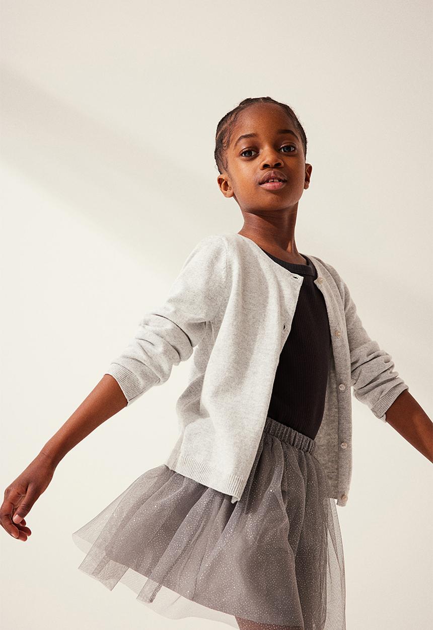 H&M - Glittery tulle skirt - grey