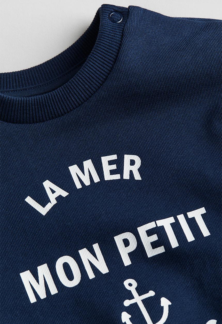 H&M - Cotton sweatshirt - Dark blue Mon Petit Paradis