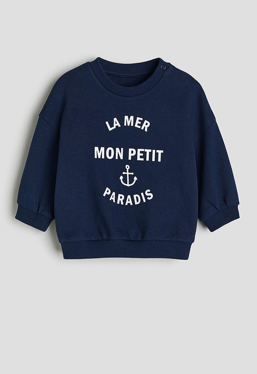 H&M - Cotton sweatshirt - Dark blue Mon Petit Paradis