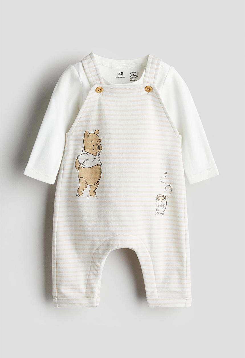 H&M - 2-Piece cotton set - White Winnie the Pooh