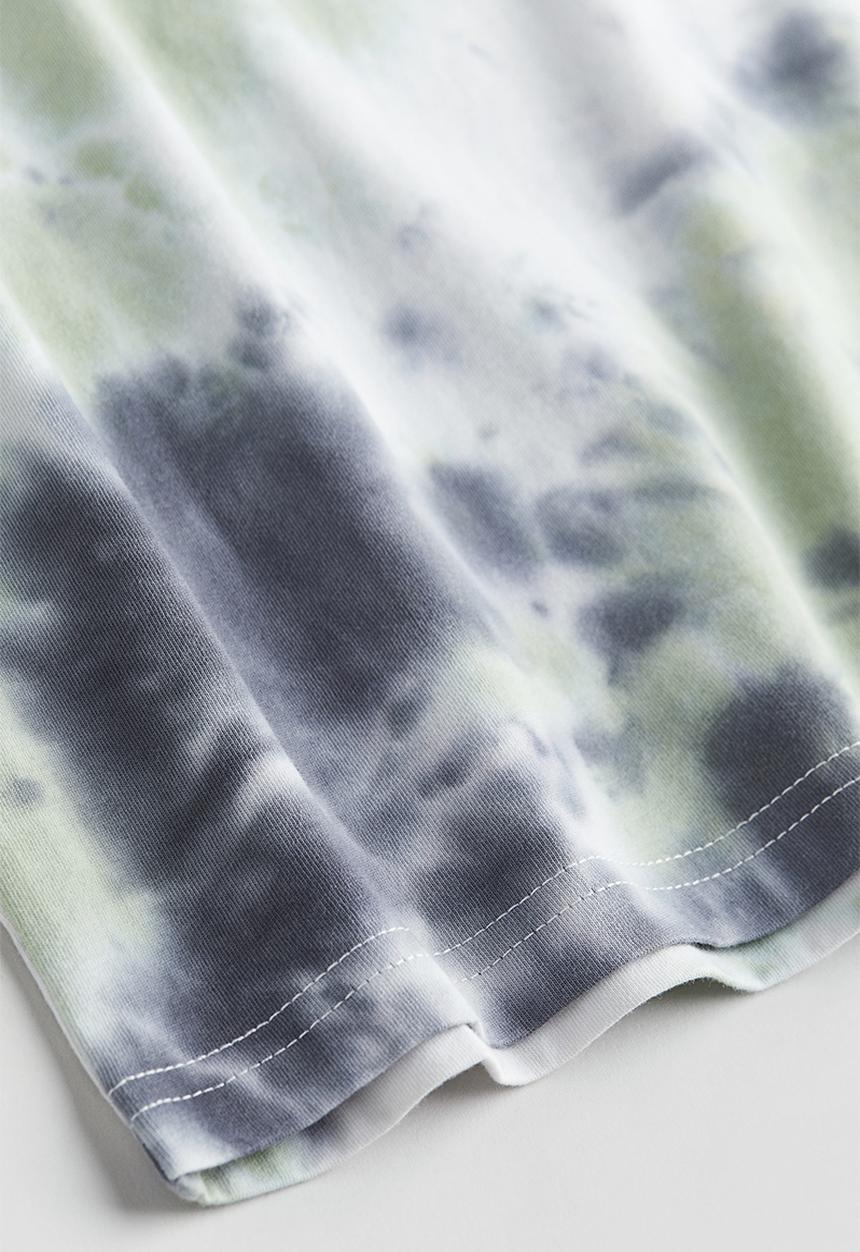 H&M - T-shirt - dark grey tie-dye