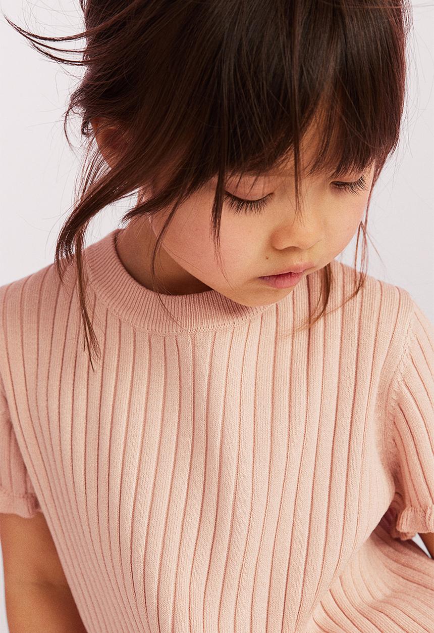 H&M - Rib-knit top - dusty pink
