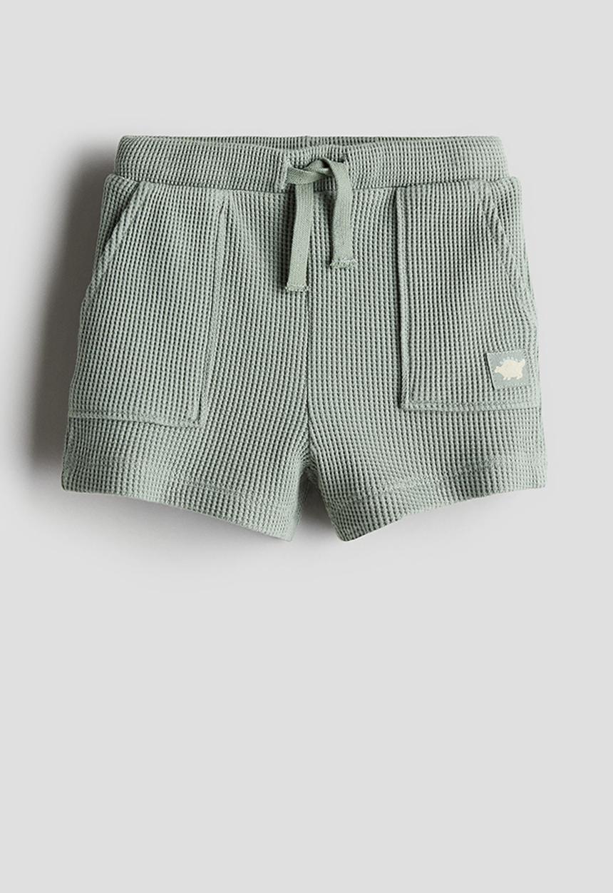 H&M - Cotton shorts - Light khaki green