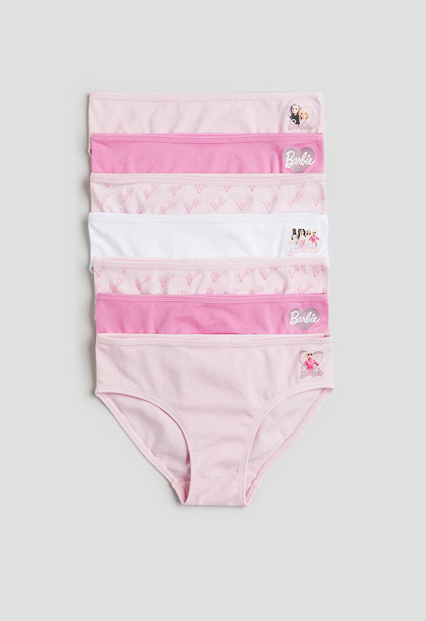 H&M - 7 Pack cotton briefs - Light pink Barbie