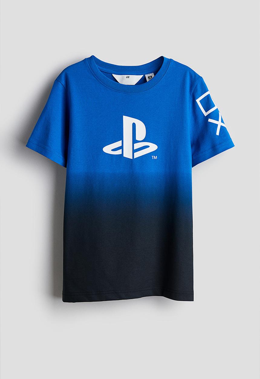 H&M - Printed T-shirt - Bright blue PlayStation