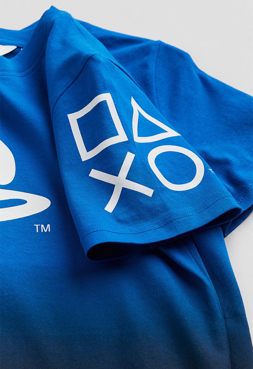 H&M - Printed T-shirt - Bright blue PlayStation