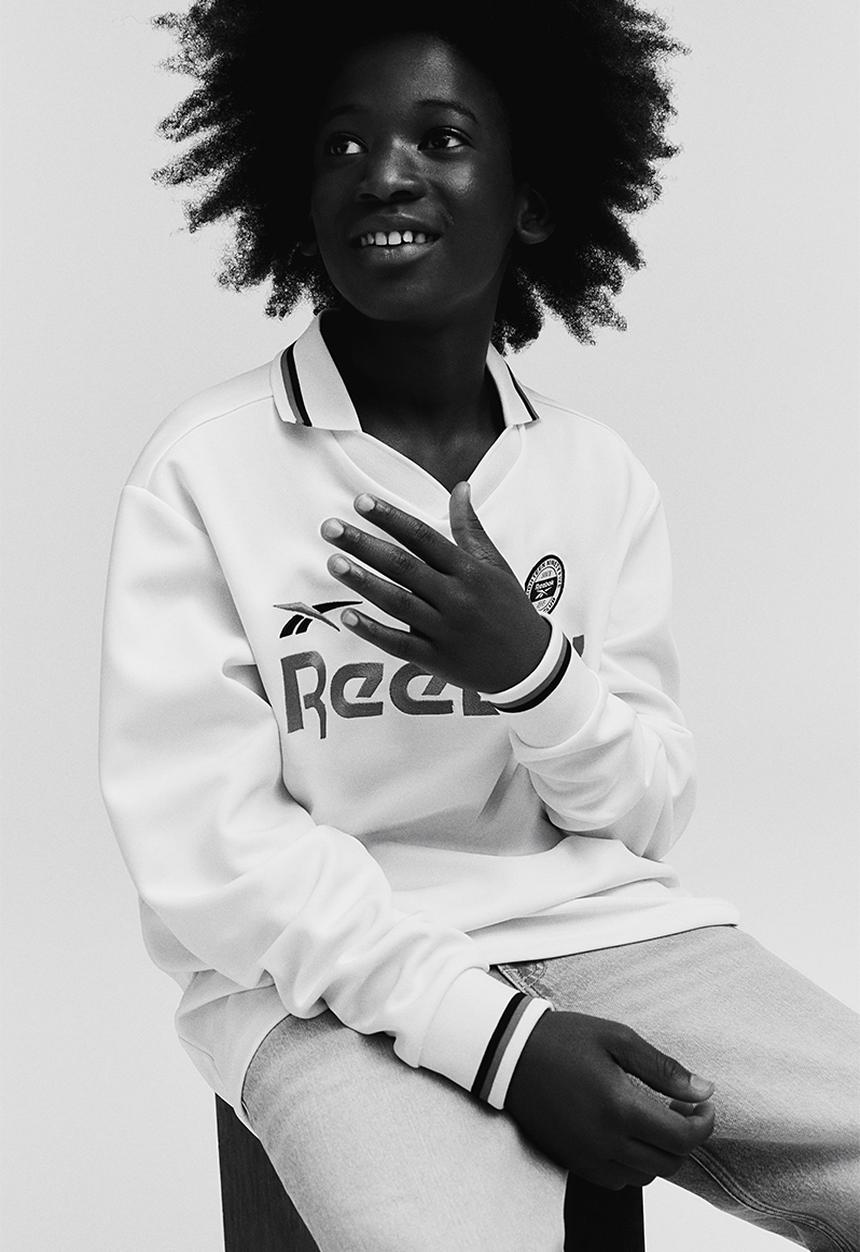 H&M - Reebok X H&M: Long-sleeved football shirt - white