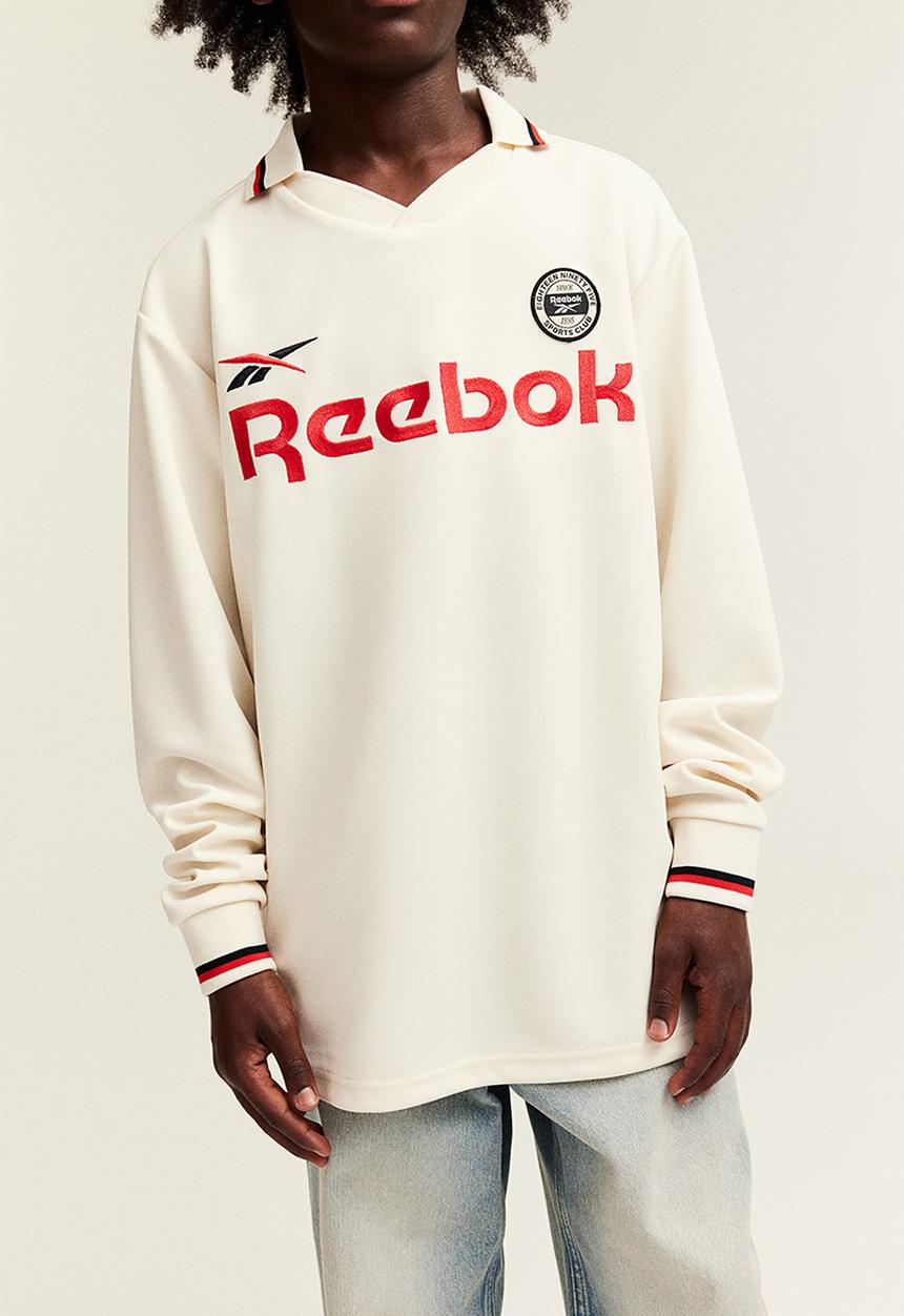 H&M - Reebok X H&M: Long-sleeved football shirt - white