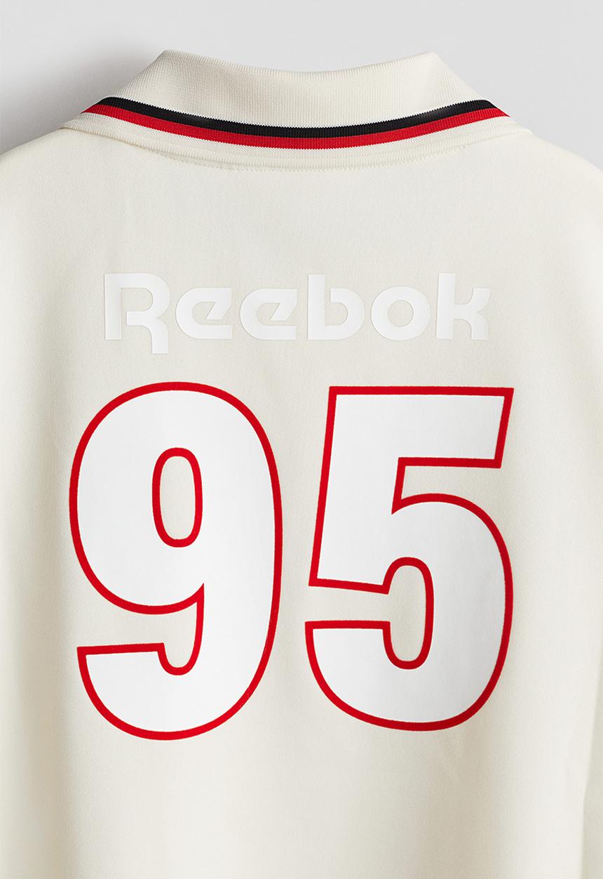 H&M - Reebok X H&M: Long-sleeved football shirt - white