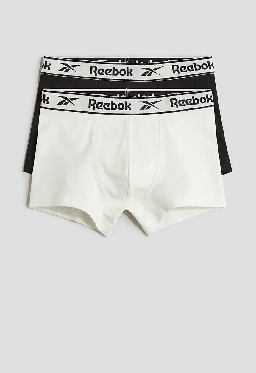 H&M - Reebok X H&M : 2-Pack cotton trunks - white & grey
