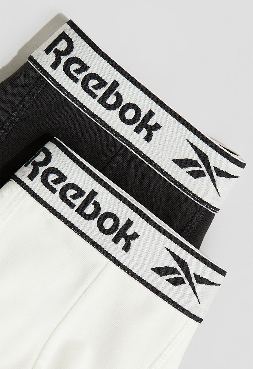 H&M - Reebok X H&M : 2-Pack cotton trunks - white & grey