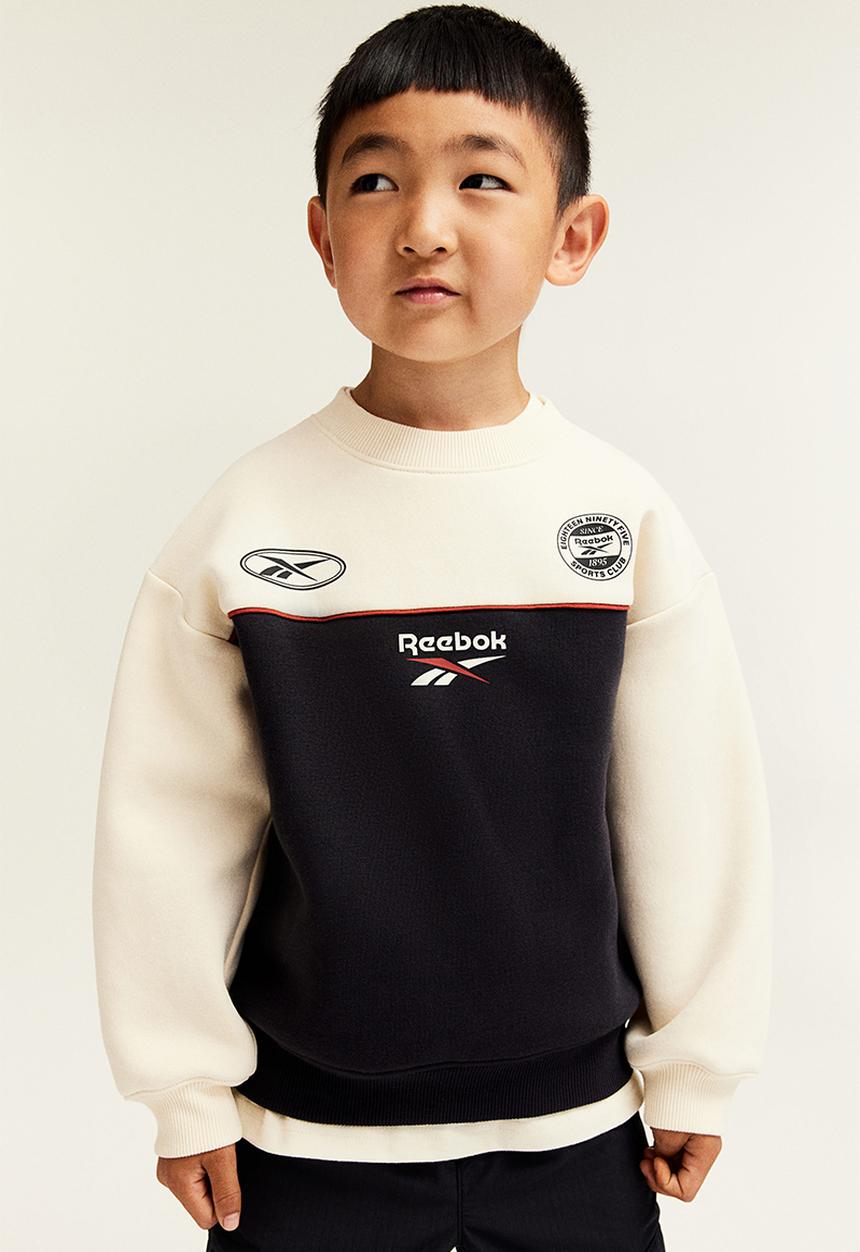 H&M - Reebok X H&M : Block-coloured sweatshirt - black