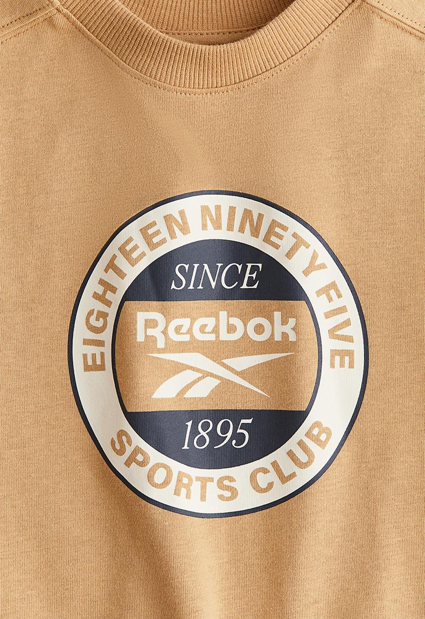 H&M - Reebok X H&M : Print-motif T-shirt - beige