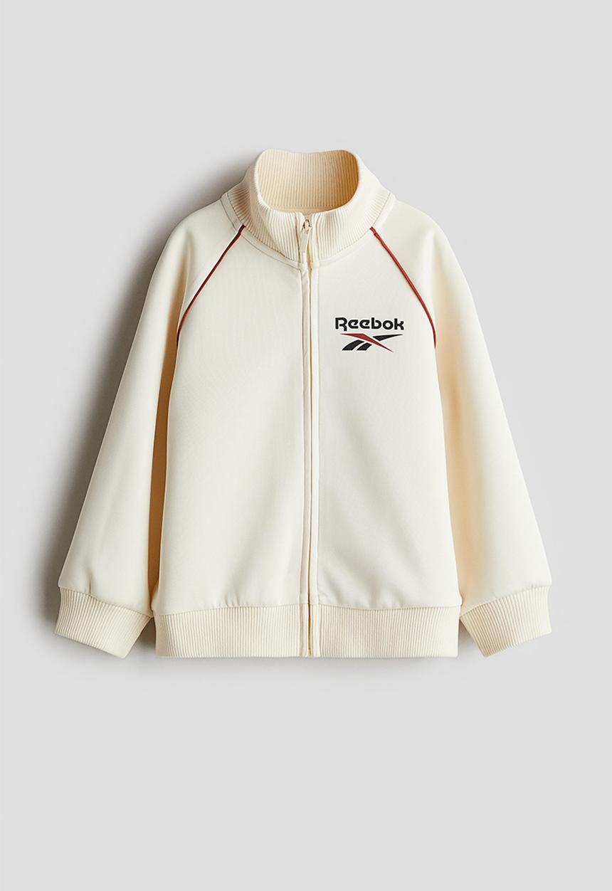 H&M - Reebok X H&M: Print-motif track jacket - white