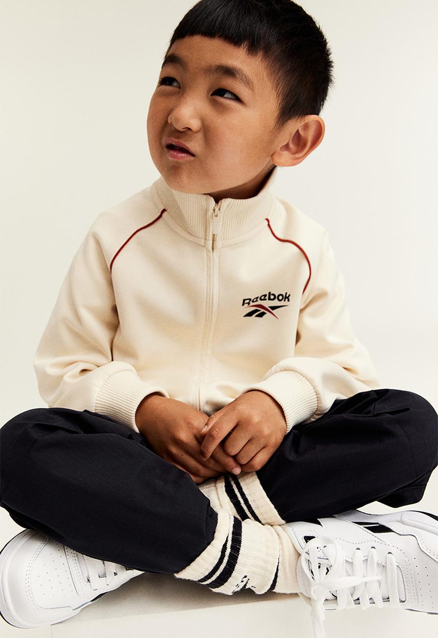 H&M - Reebok X H&M: Print-motif track jacket - white