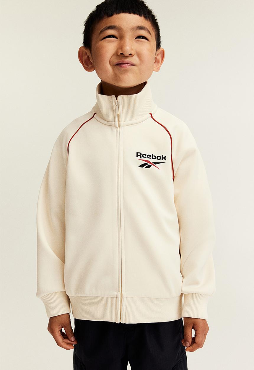 H&M - Reebok X H&M: Print-motif track jacket - white