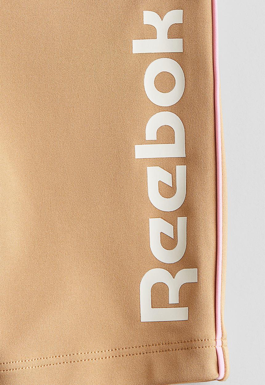 H&M - Reebok X H&M : Print-motif cycling shorts - beige/reebok