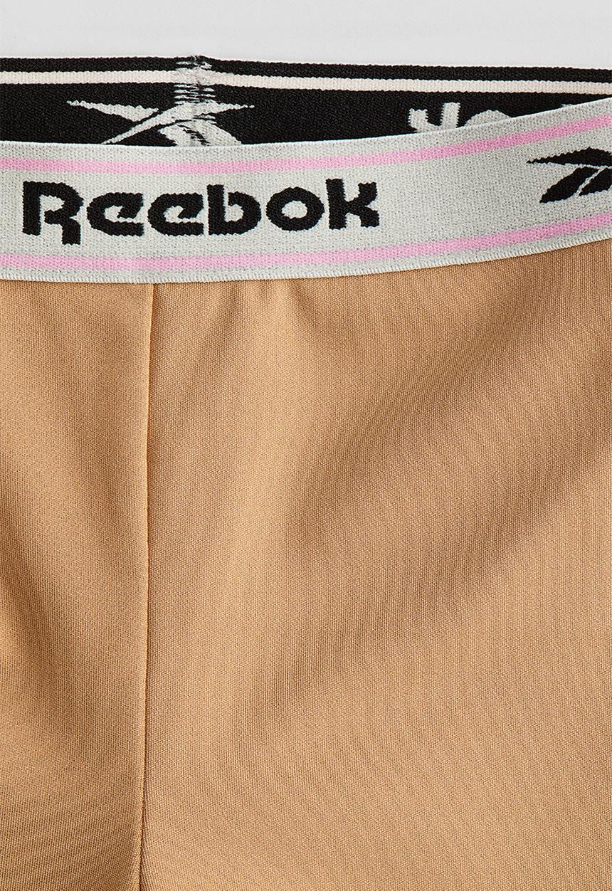 H&M - Reebok X H&M : Print-motif cycling shorts - beige/reebok