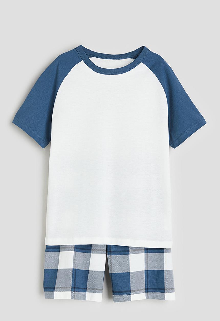 H&M - Cotton jersey pyjamas - blue & white
