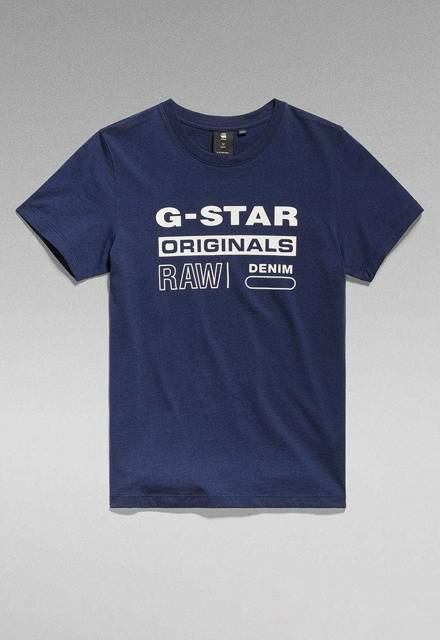 G-STAR - T-shirt s\s regular - sartho blue