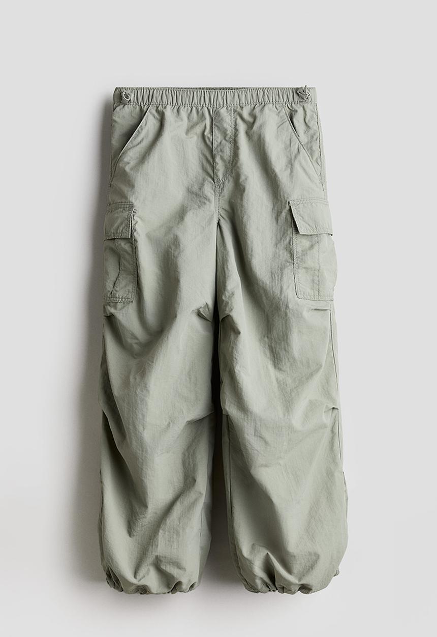 H&M - Nylon parachute trousers - green