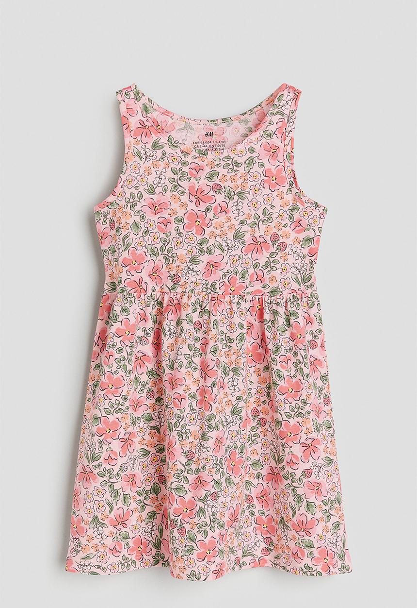 H&M - Patterned cotton dress - pink floral