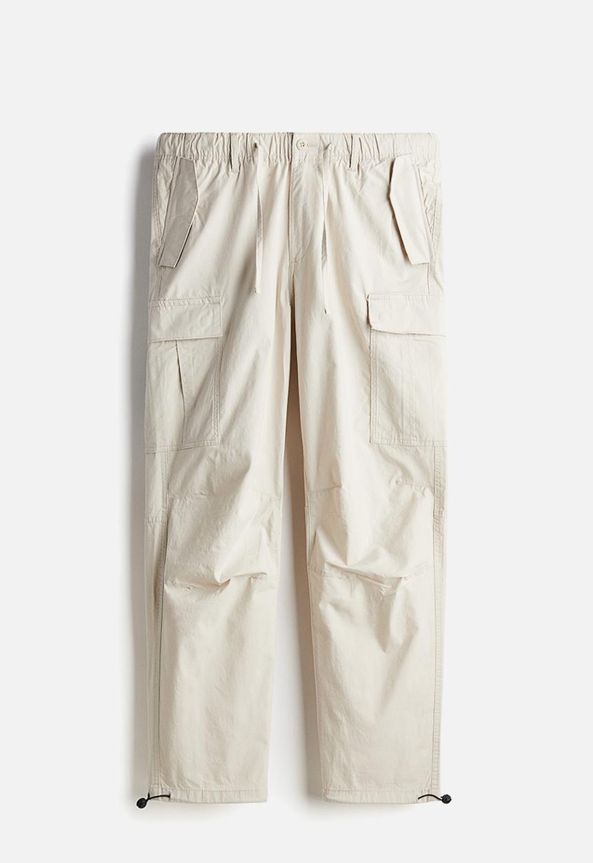 H&M - Regular fit ripstop cargo trousers - beige