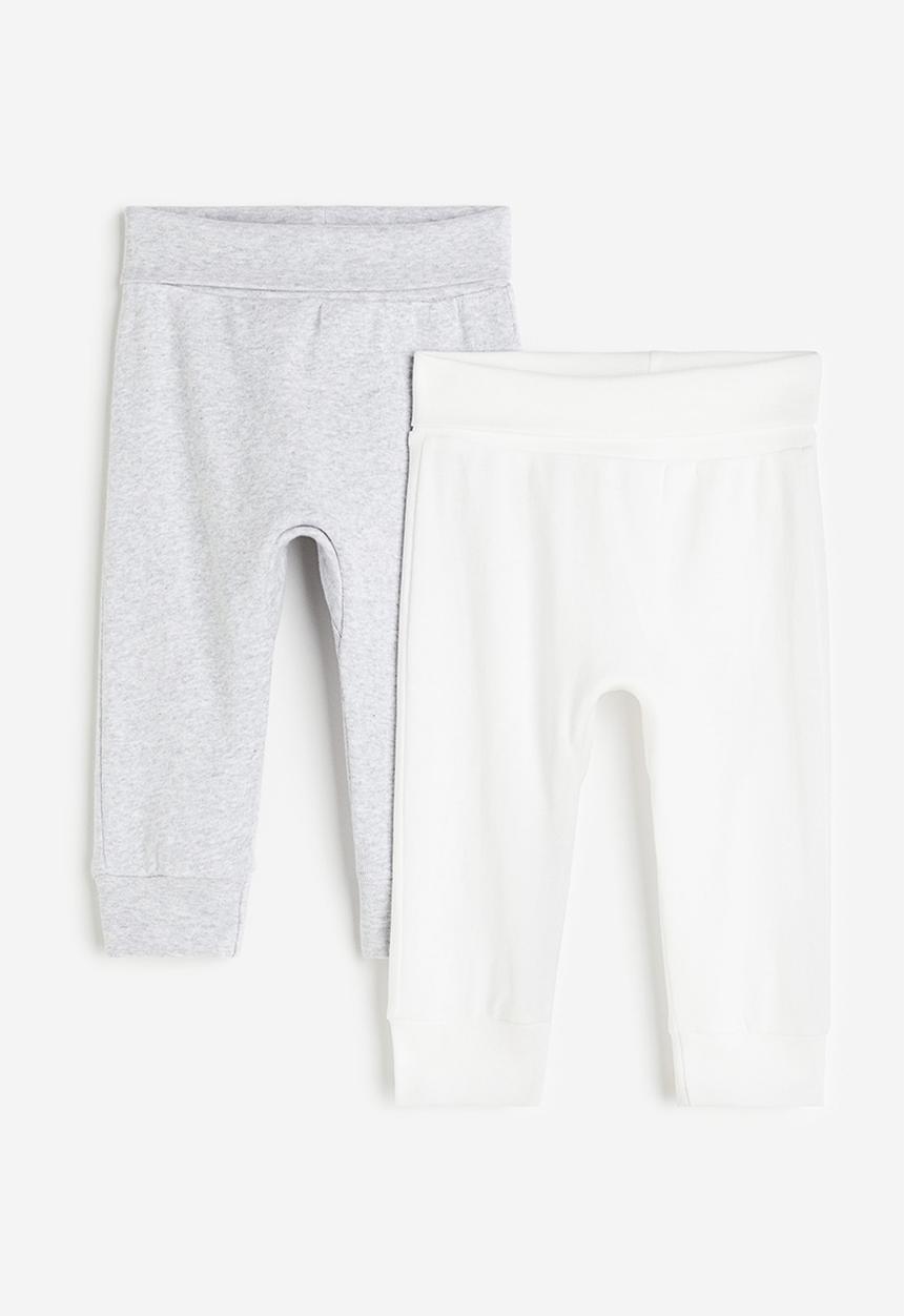 H&M - 2-pack cotton trousers - grey