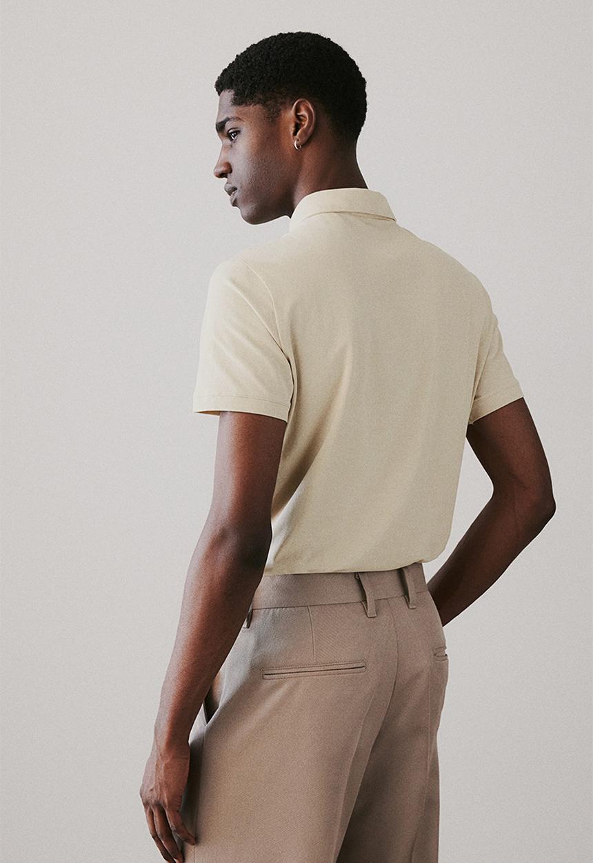 H&M - Slim fit polo shirt - light beige