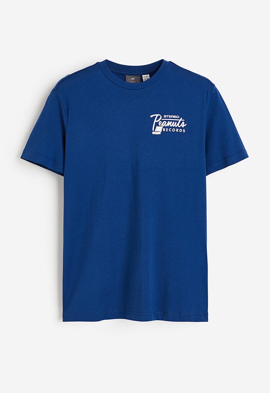 H&M - Regular fit T-shirt - dark blue snoopy