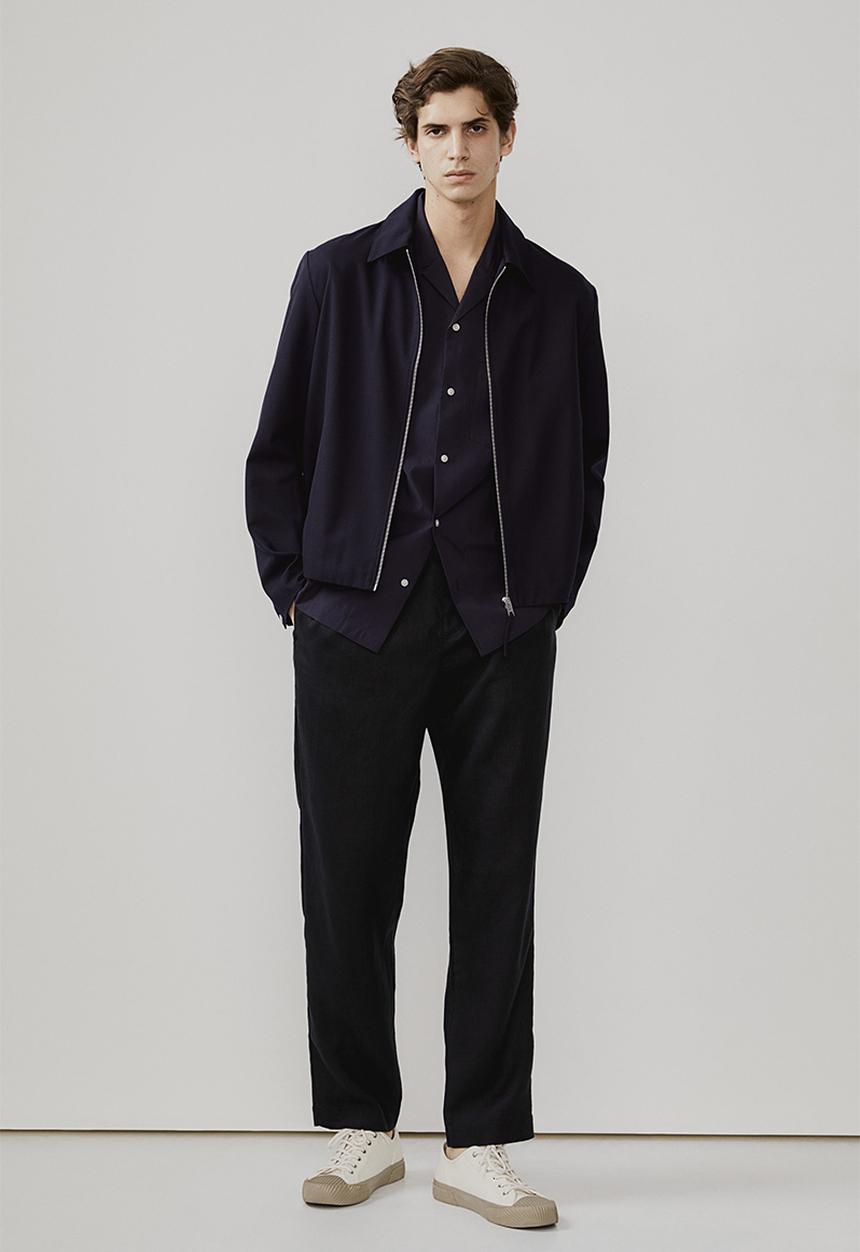 H&M - Regular fit linen trousers - black