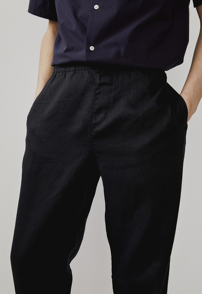 H&M - Regular fit linen trousers - black