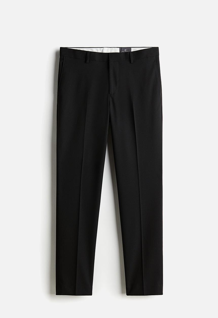 H&M - Slim fit suit trousers - black
