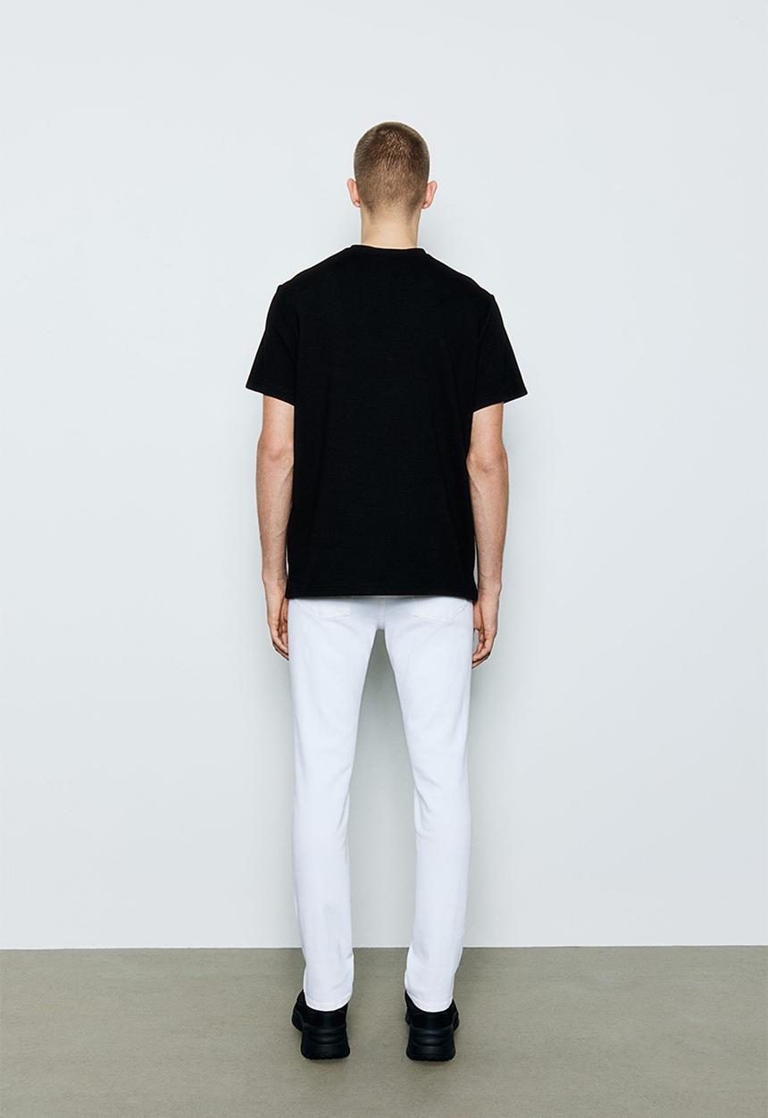 H&M - Regular fit ribbed T-shirt - black