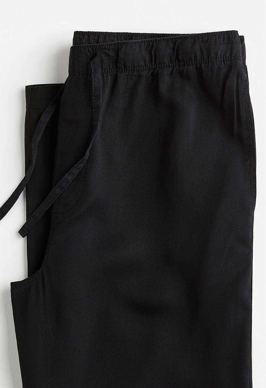 H&M - Regular fit lyocell joggers - black