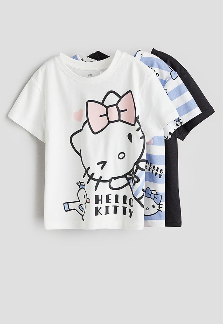 H&M - 3-pack printed jersey tops - multi 