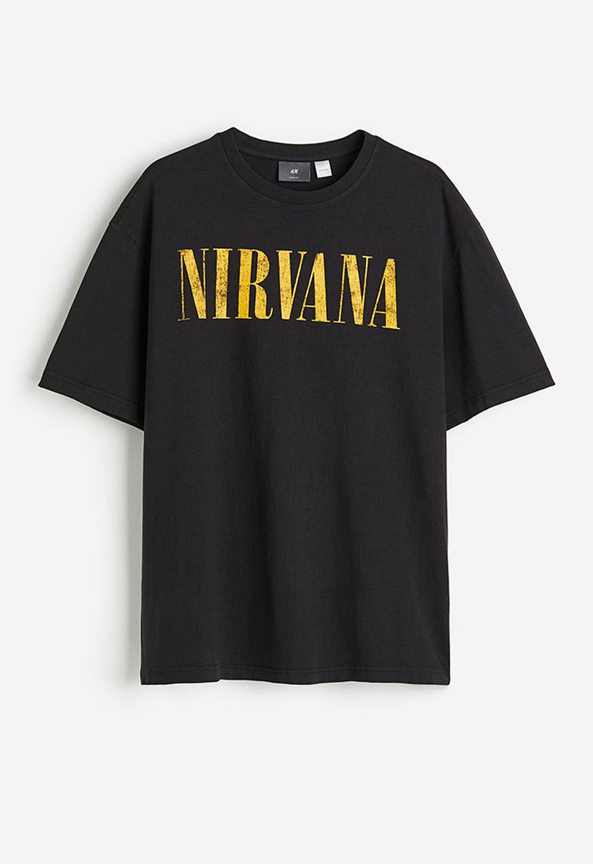 Loose fit printed T-shirt - black/nirvana - 0920624058