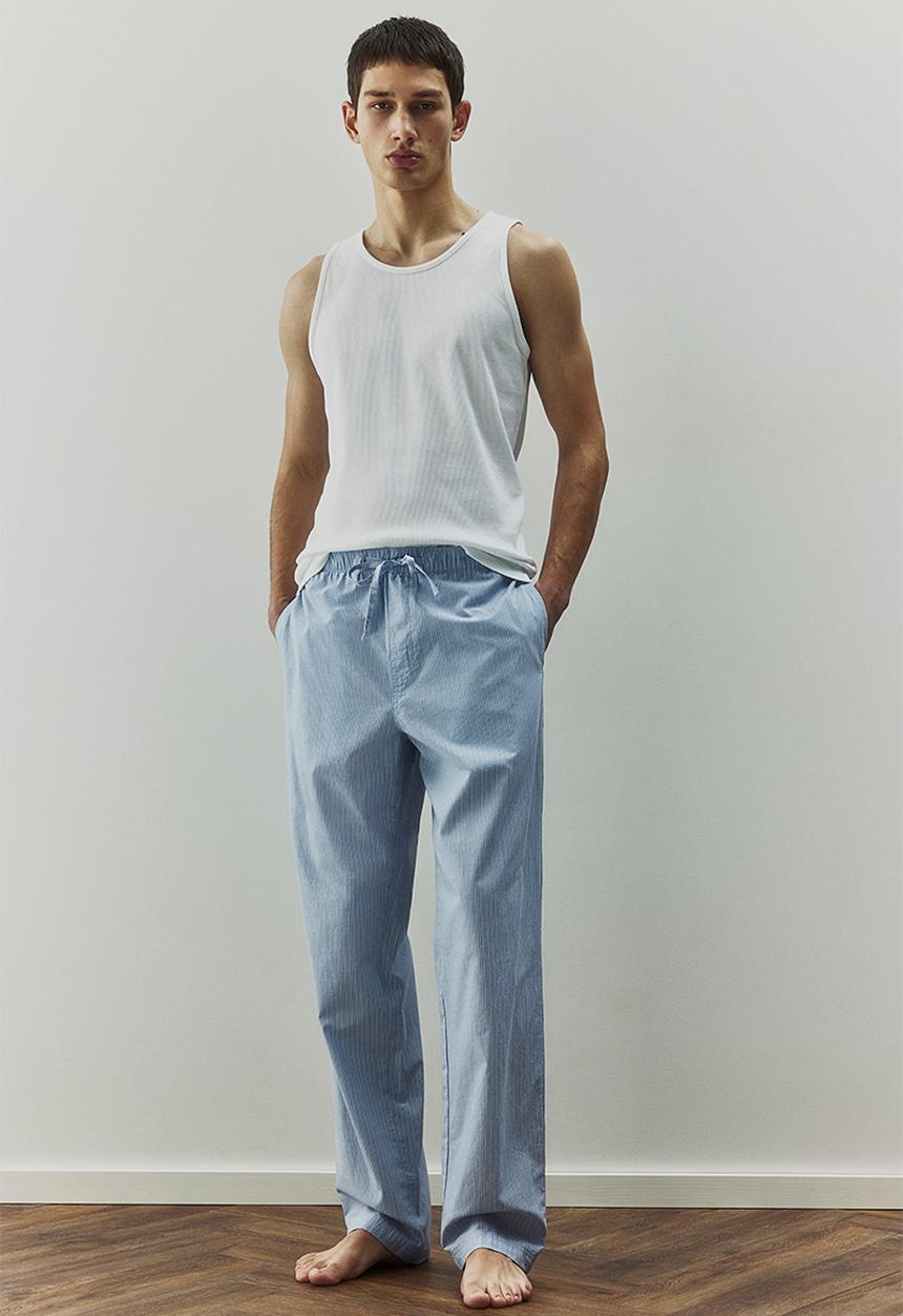H&M - Regular fit pyjama bottoms - light denim blue