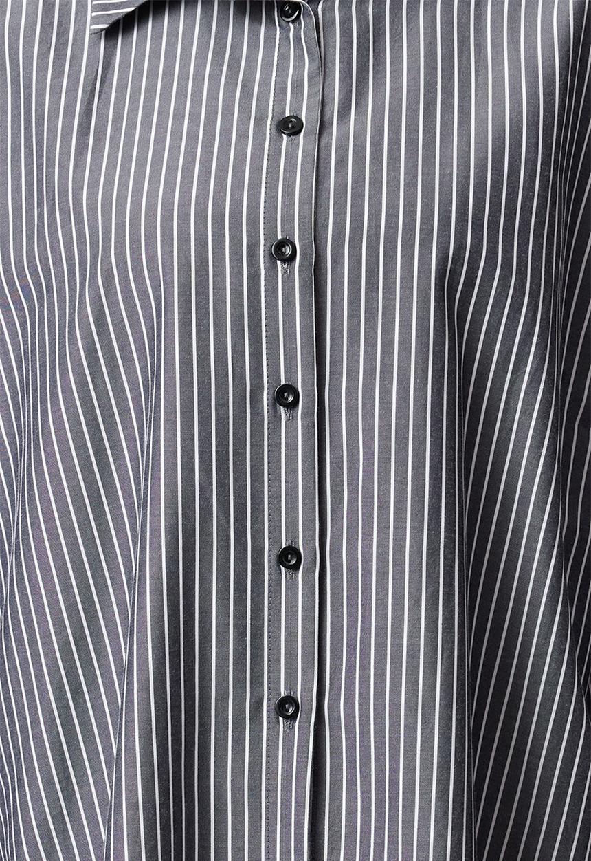 Trendyol - Striped woven shirt - black